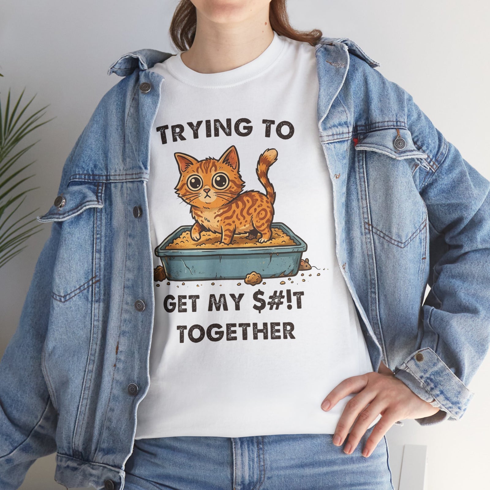 Funny Cat 'Trying To Get My Sh!t Together' T-Shirt