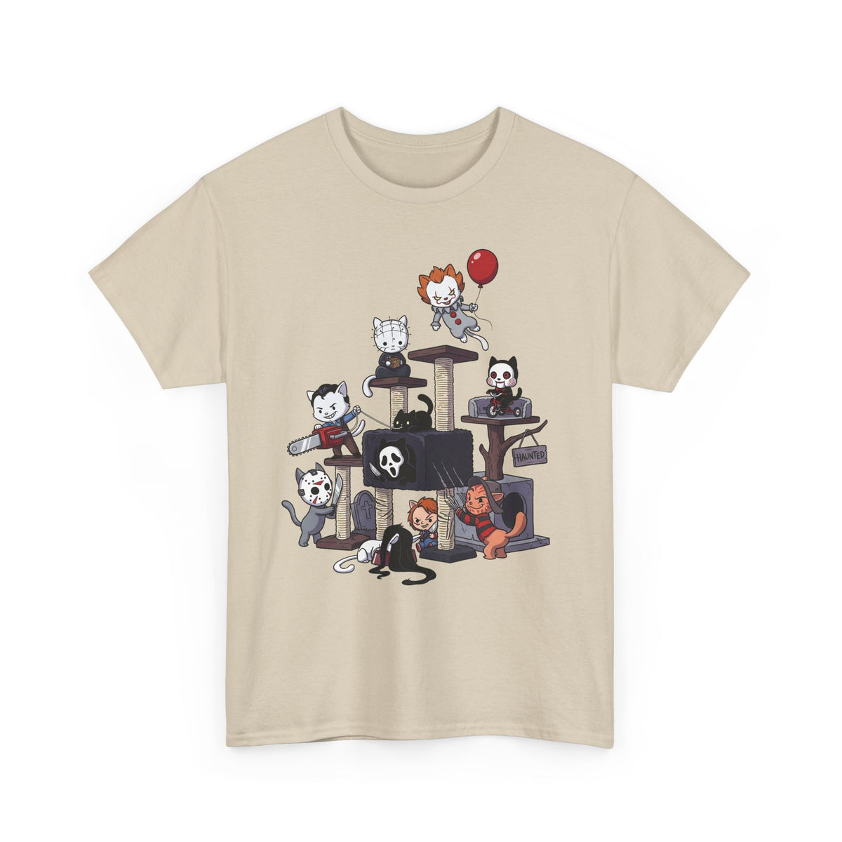 Horror Movie Cats T‑Shirt — Cute Creepy Kitty Playground