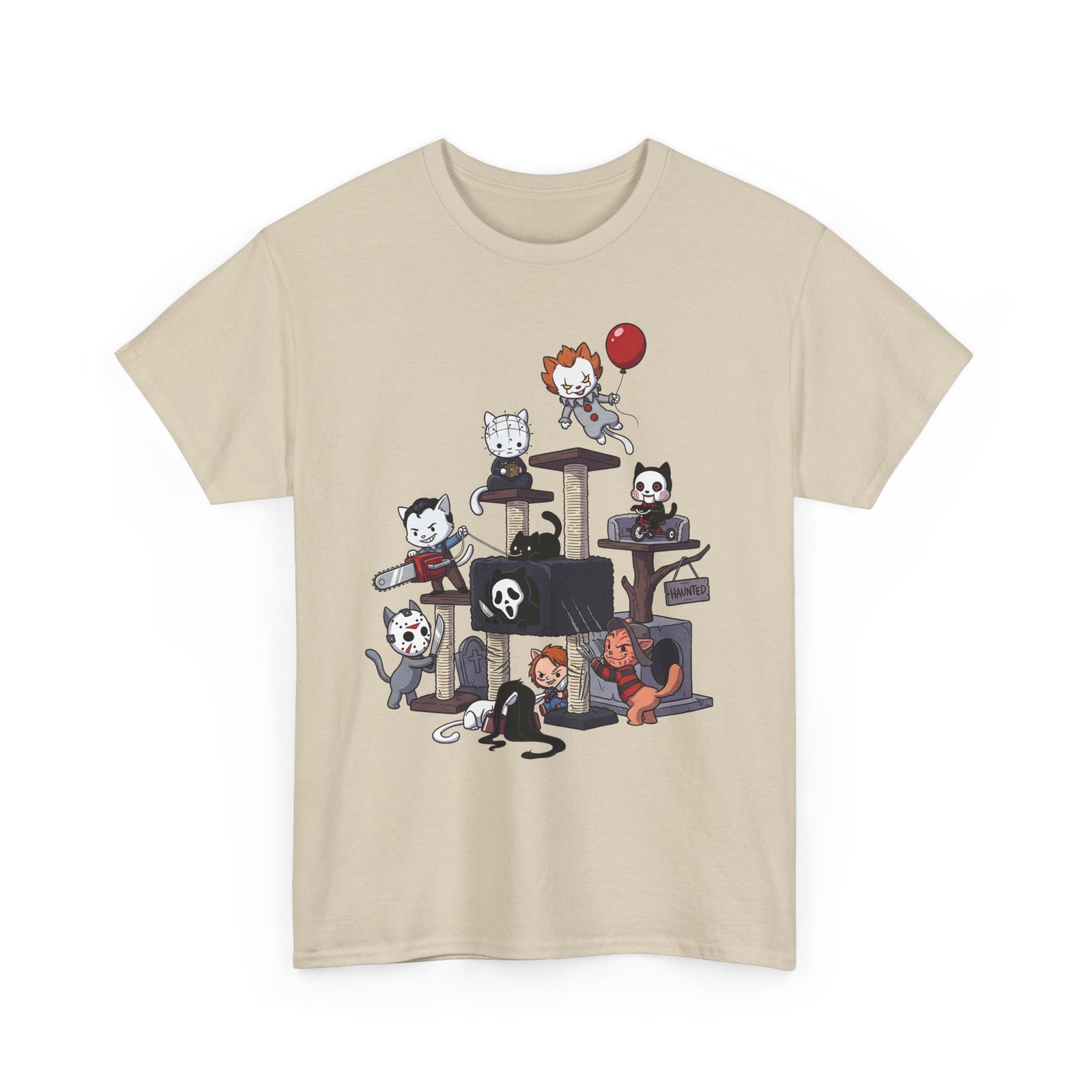 Horror Movie Cats T‑Shirt — Cute Creepy Kitty Playground