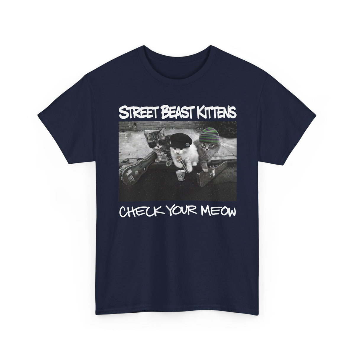 Street Beast Kittens "Check Your Meow" T-Shirt