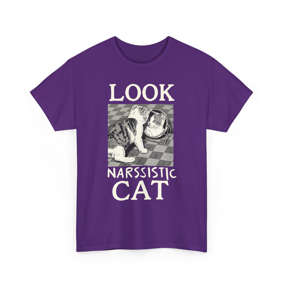 Look Narssistic Cat T-Shirt — Funny Mirror Reflection Tabby Tee