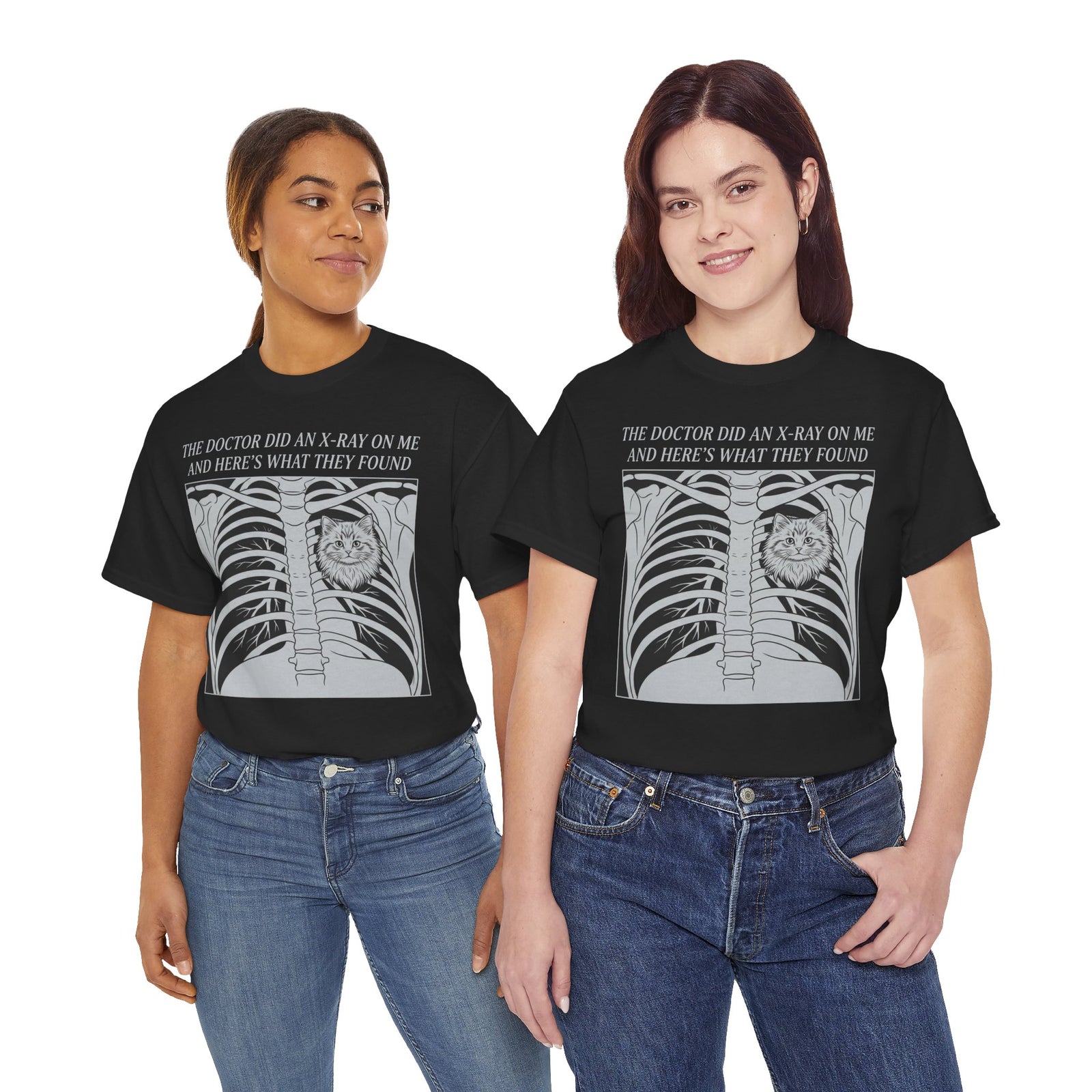 Cat X-Ray Graphic Tee — "The Doctor Did an X-Ray on Me and Here’s What They Found"