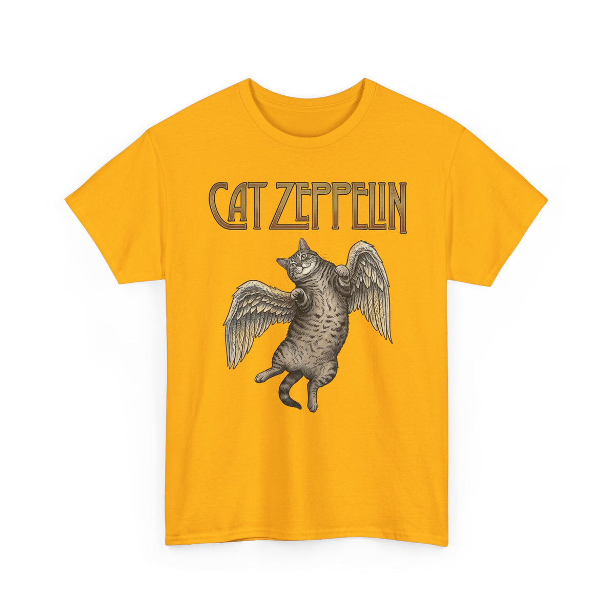 Cat-Zeppelin T-Shirt — Whimsical Cat Airship Design