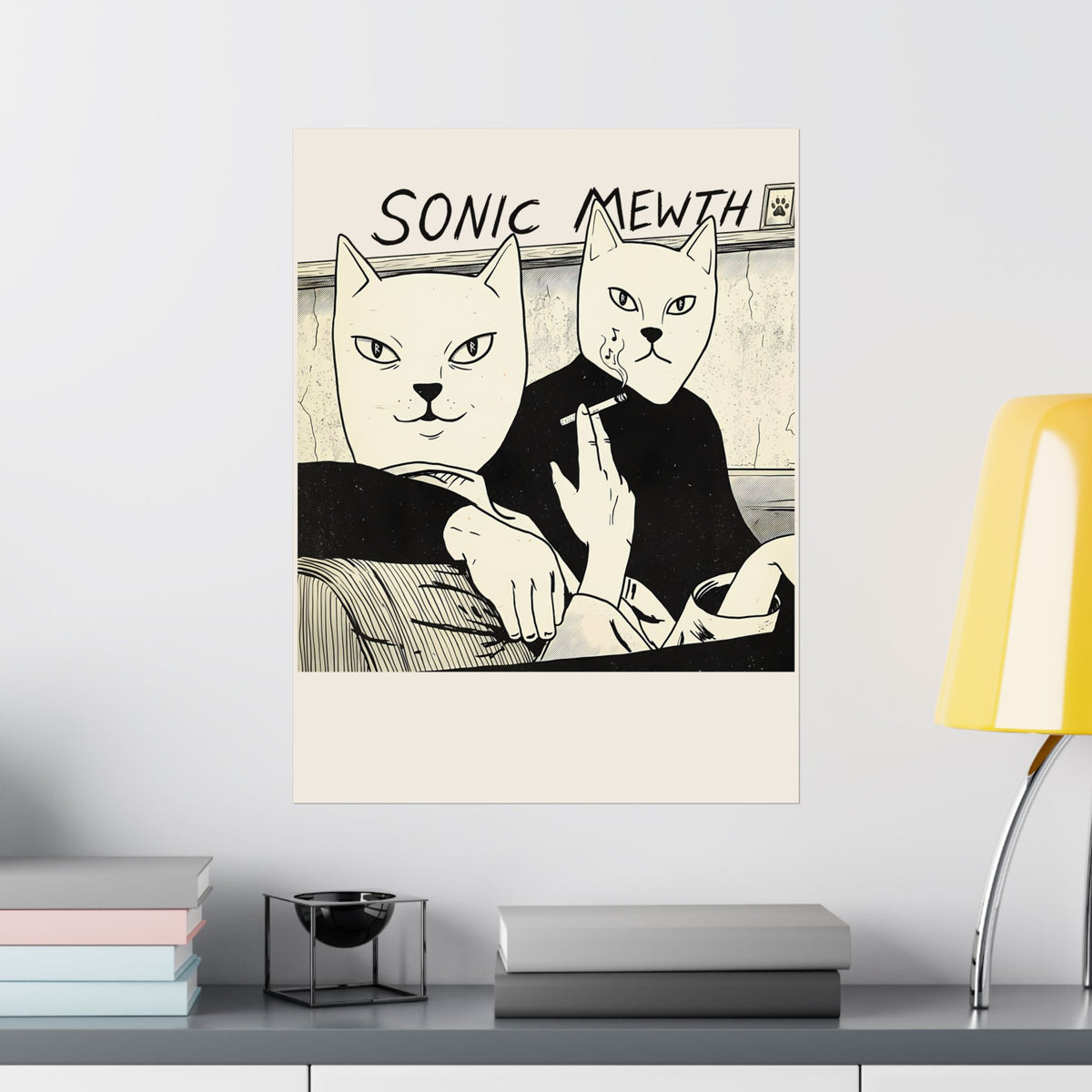 Funny Cat Parody Poster — Cute Satirical Cat Poster