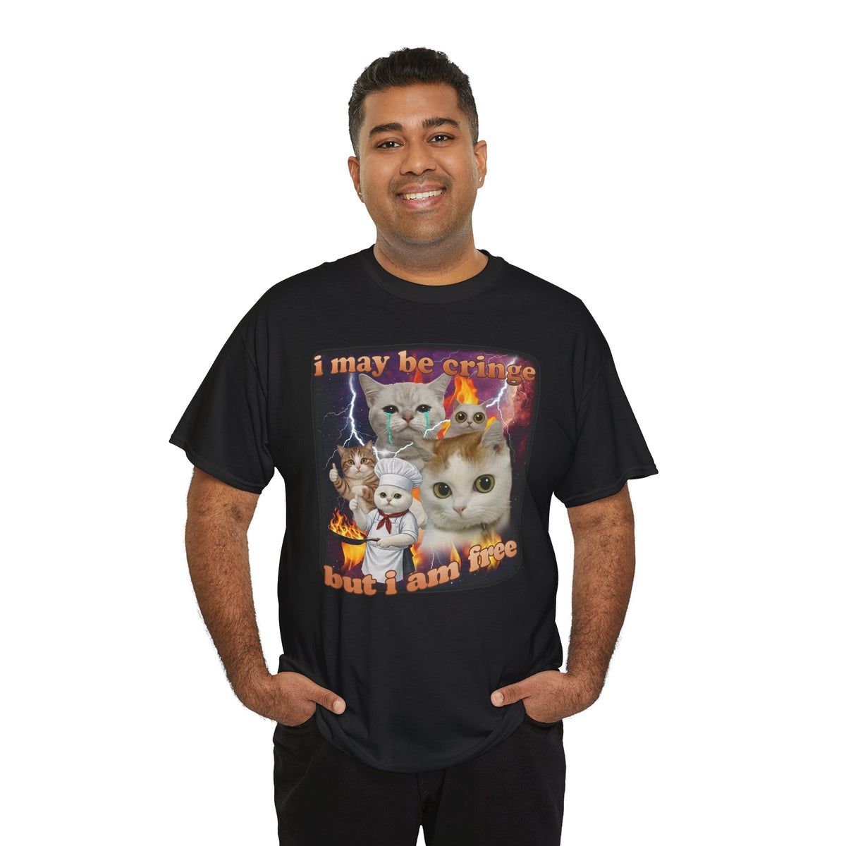 "I May Be Cringe But I Am Free" T-Shirt — Funny Self-Expression Tee