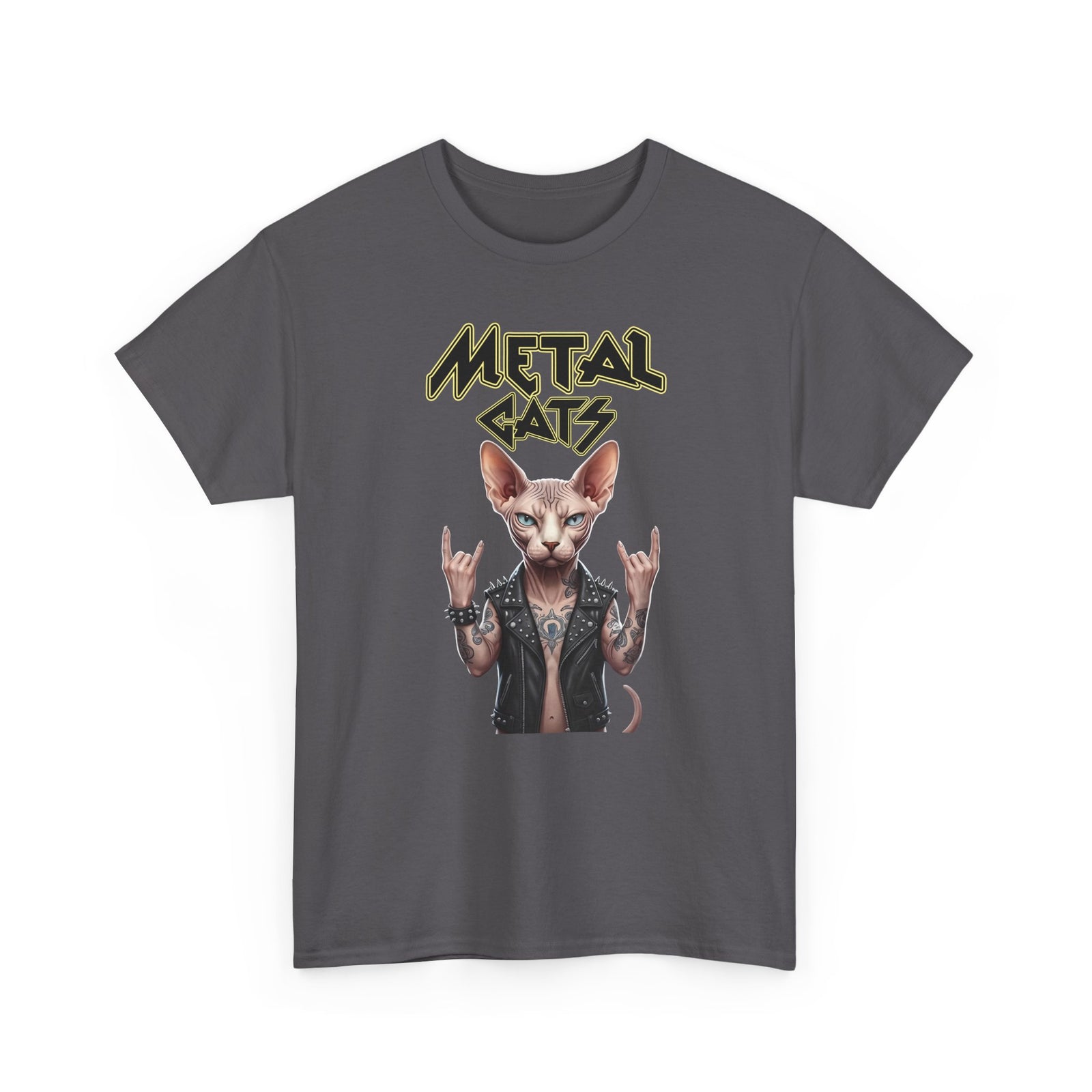 Metal Cats T-Shirt — Heavy Metal Cat Graphic Tee