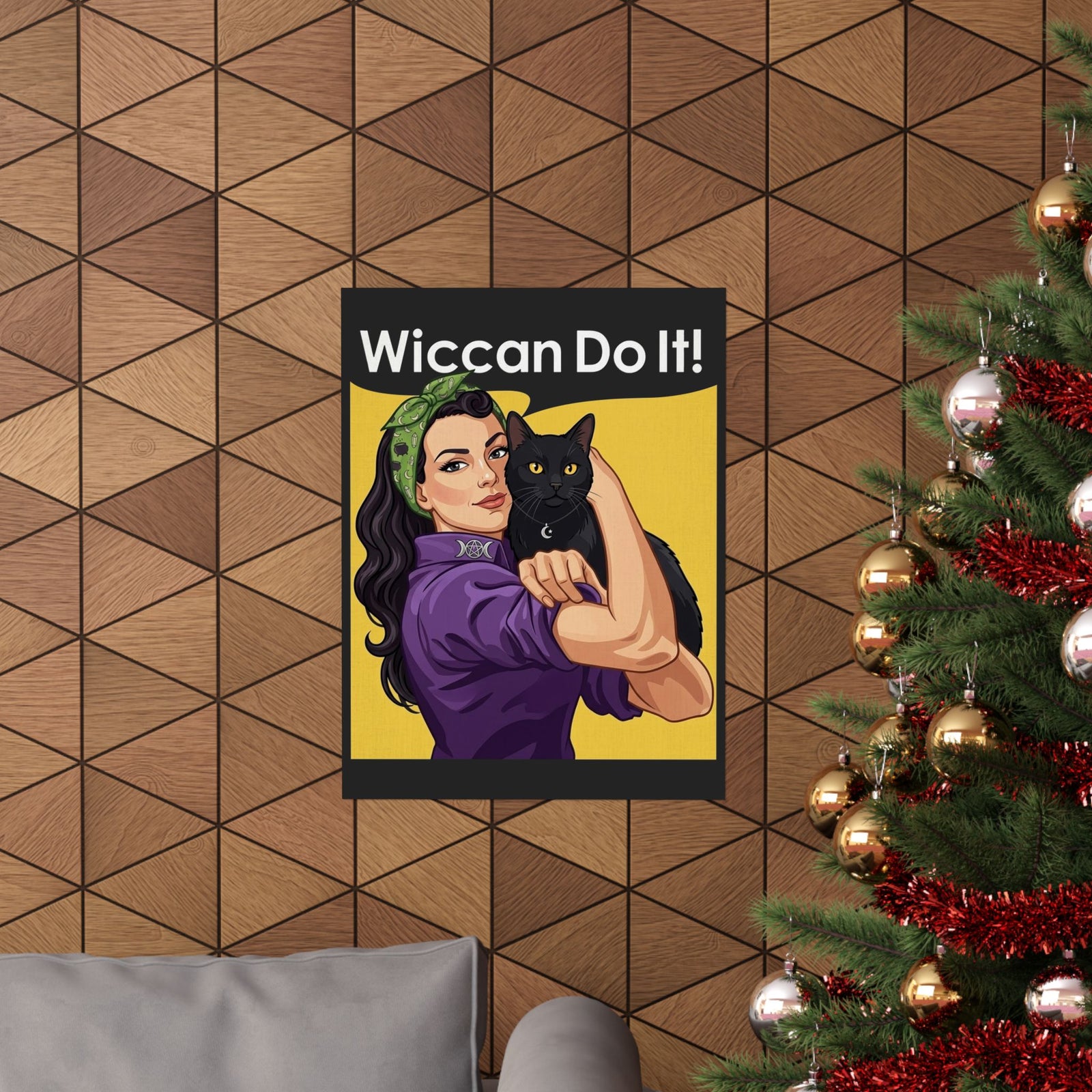 Black Cat "Wiccan Do It" Poster — Witchy Wicca Magic Poster