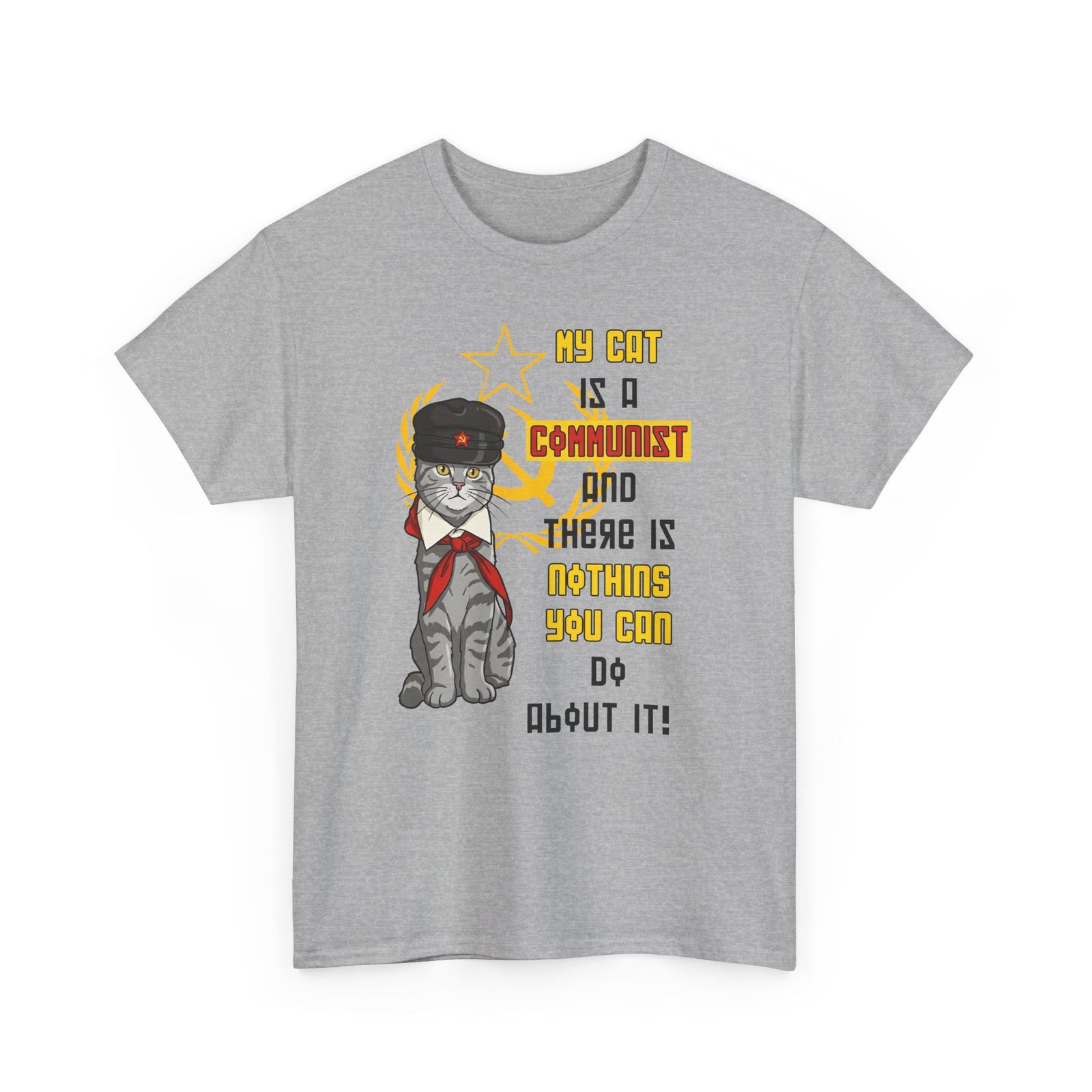 My Cat Is A Communist T-Shirt — Funny Political Cat Tee