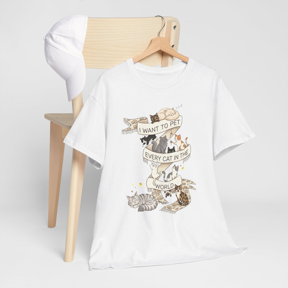 I Want to Pet Every Cat in the World T-Shirt — Cat Lover Tee
