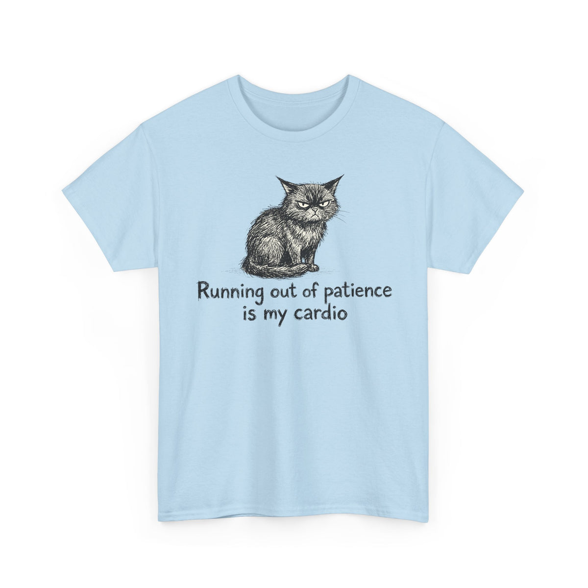 Running Out Of Patience Is My Cardio Cat T-Shirt