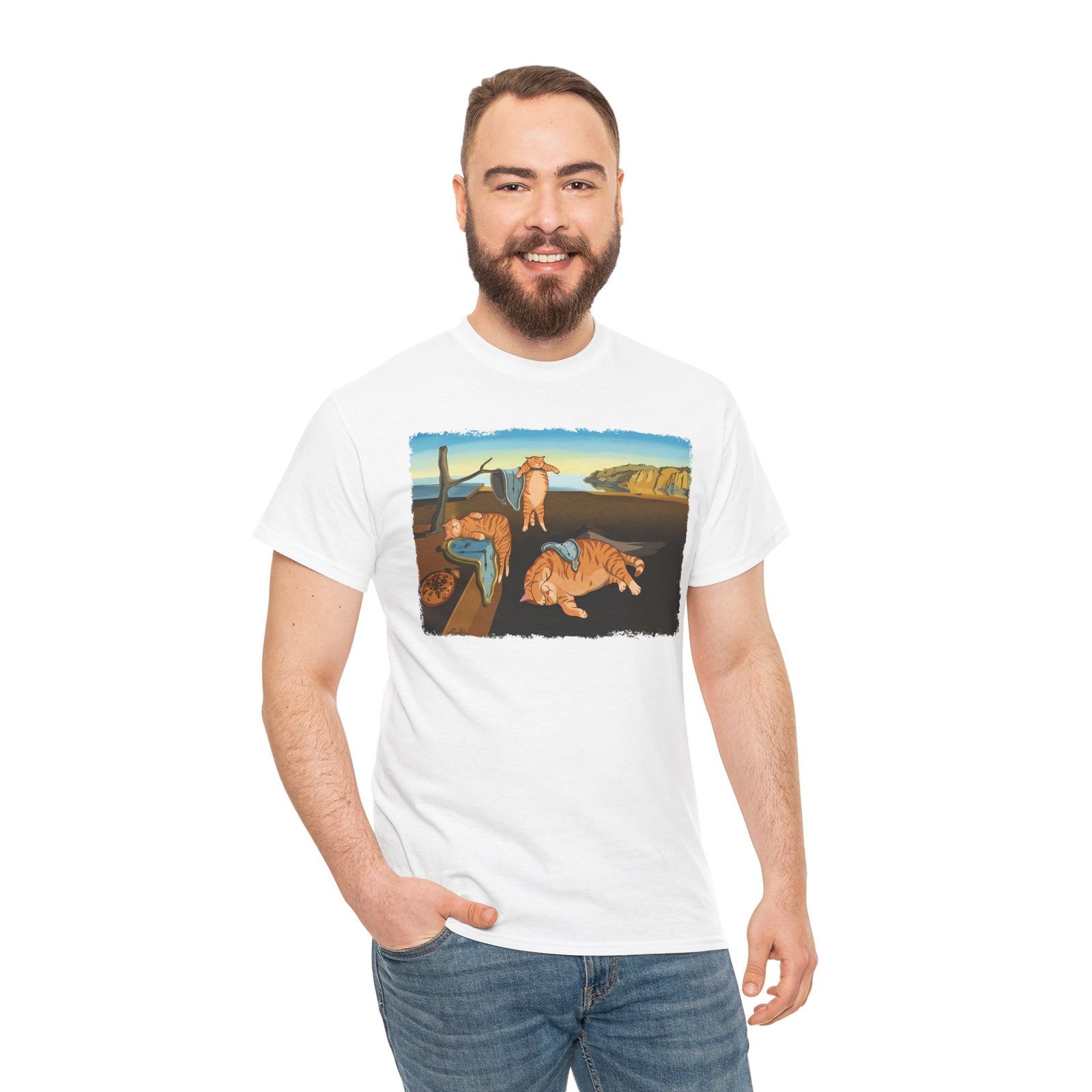 The Purrsistence of Memory T-Shirt — Surreal Cat Art Tee