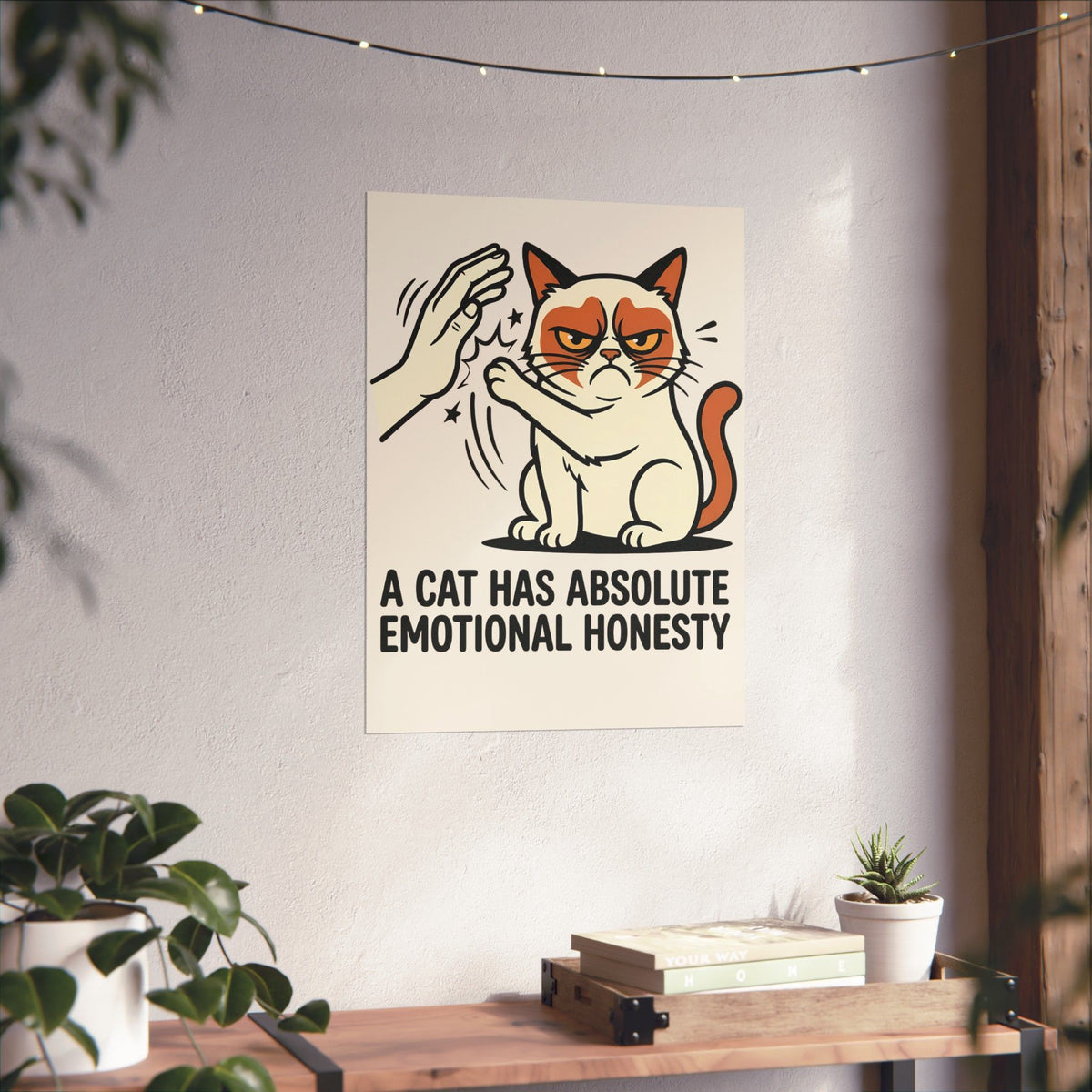 Funny Angry Cat Slap Poster