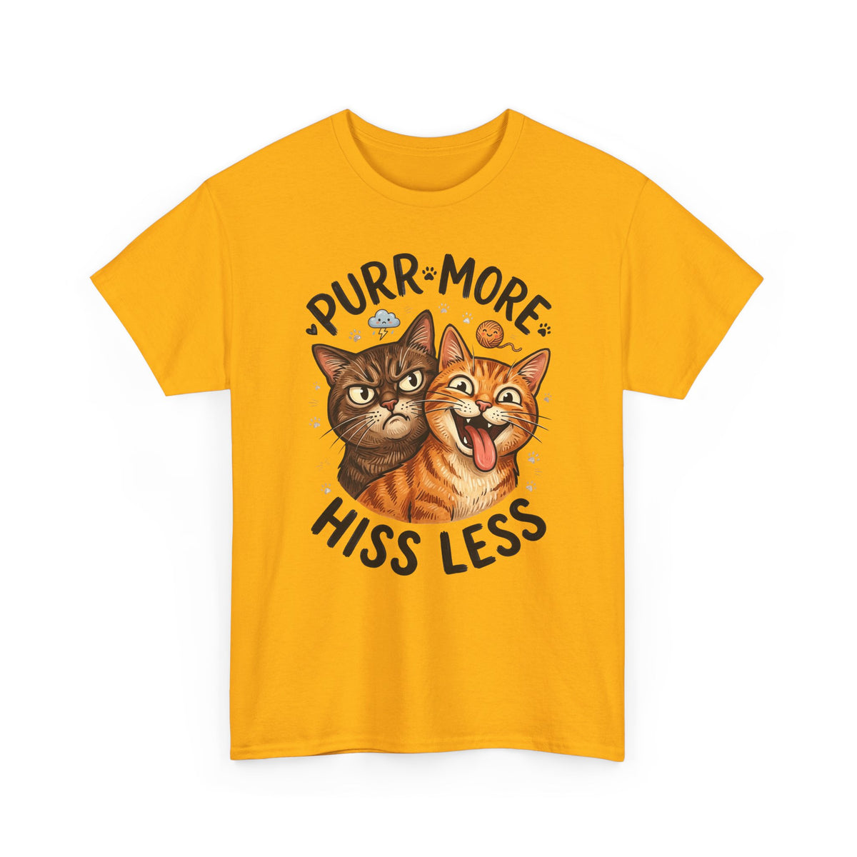 Purr More Hiss Less Cat T-Shirt