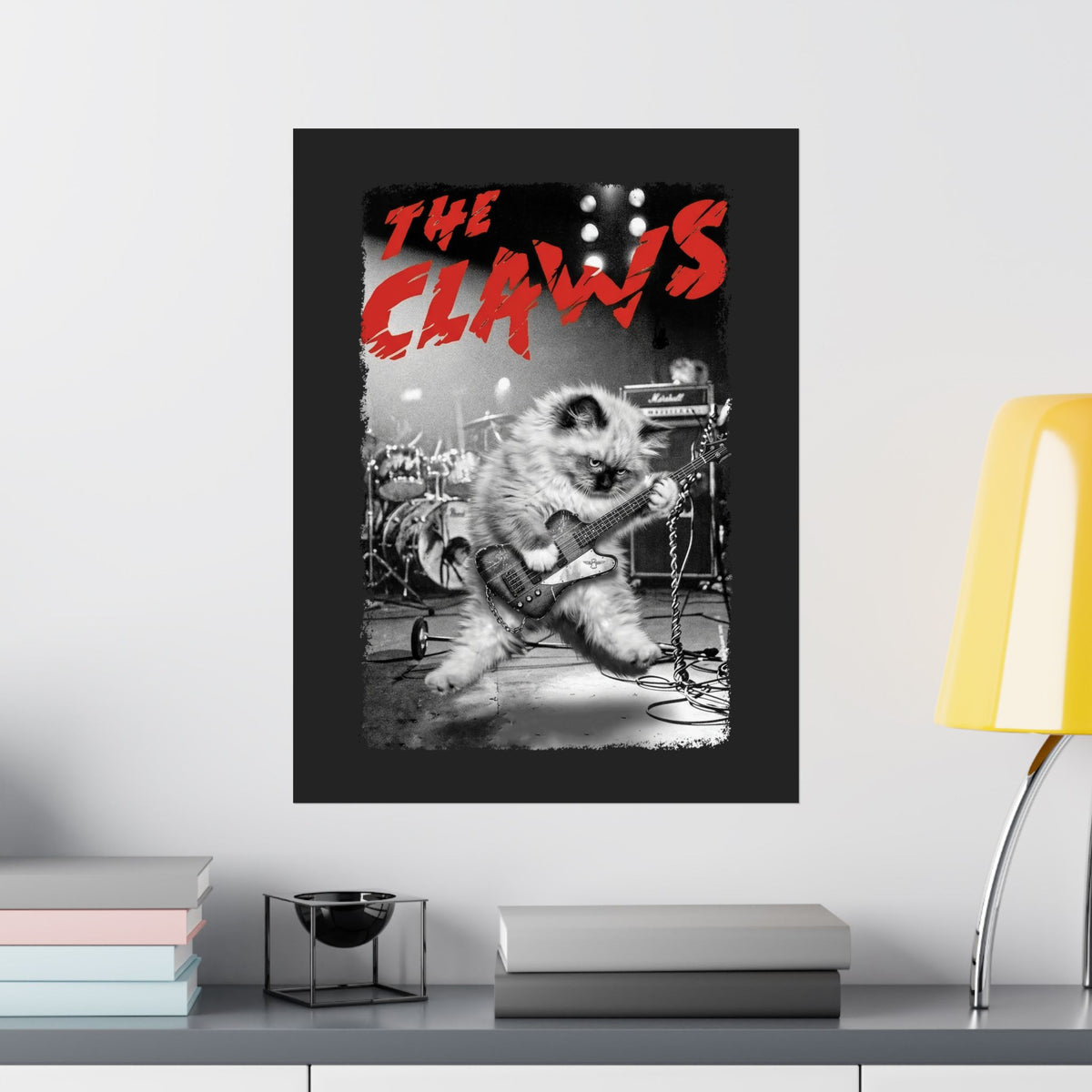 The Claws Cat Rock Poster — Retro Cat Graphic Poster