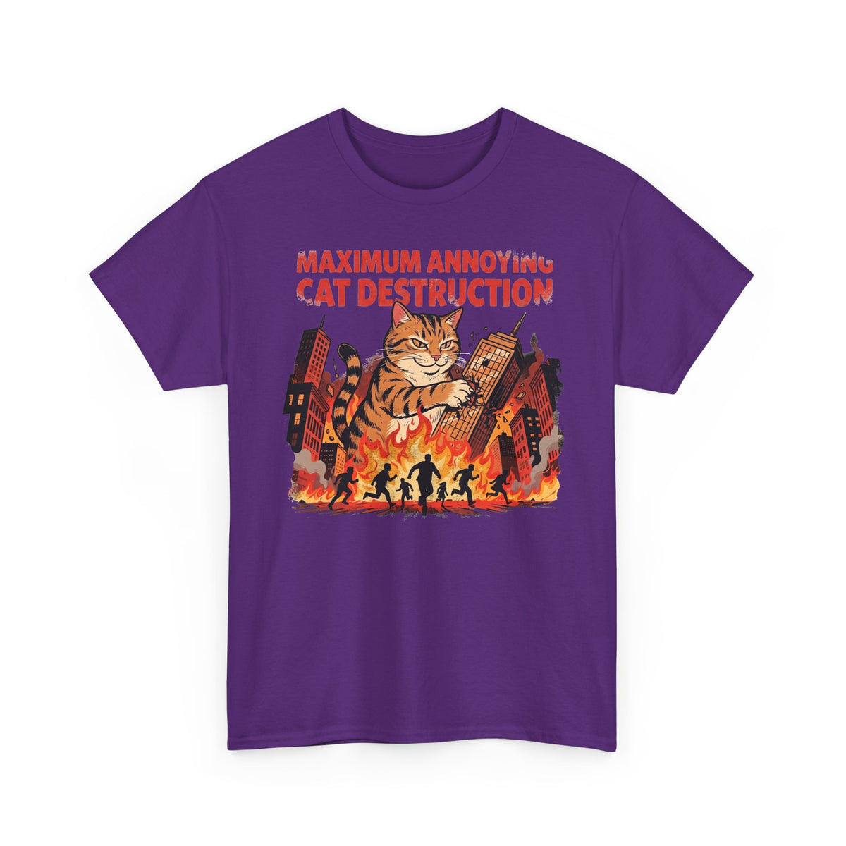 Cat Destruction Tee — 'Maximum Annoyance: Cat Destruction' Retro Apocalyptic Cat Graphic T‑Shirt