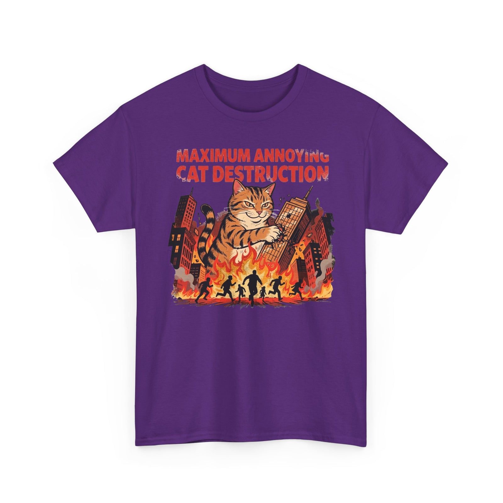 Cat Destruction Tee — 'Maximum Annoyance: Cat Destruction' Retro Apocalyptic Cat Graphic T‑Shirt