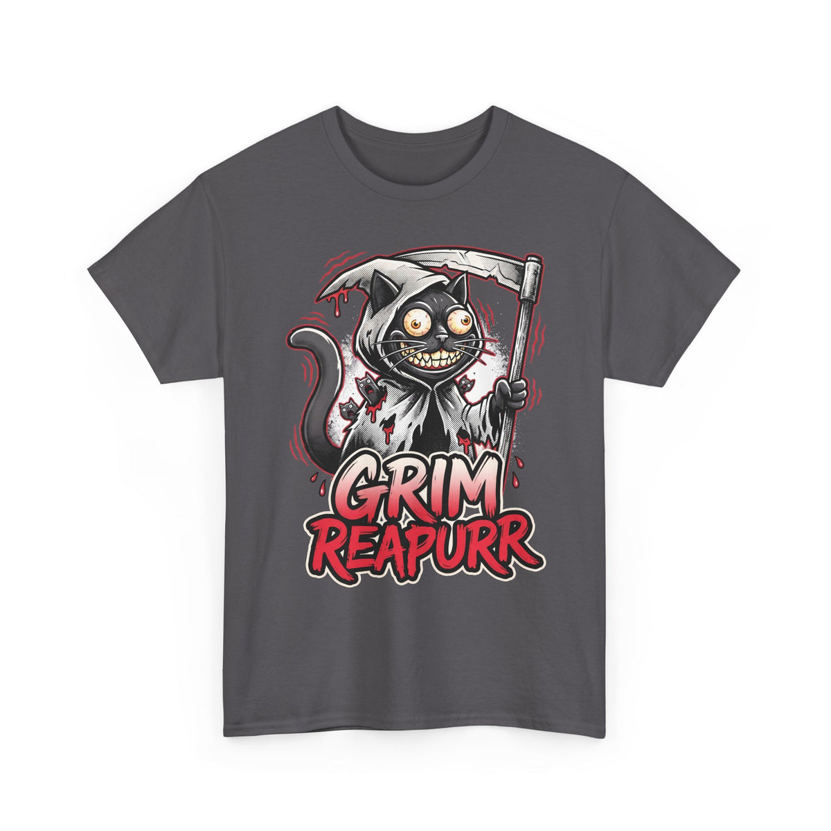 Grim Reapurr Black Cat Scythe Shirt — Funny Gothic Reaper T-Shirt