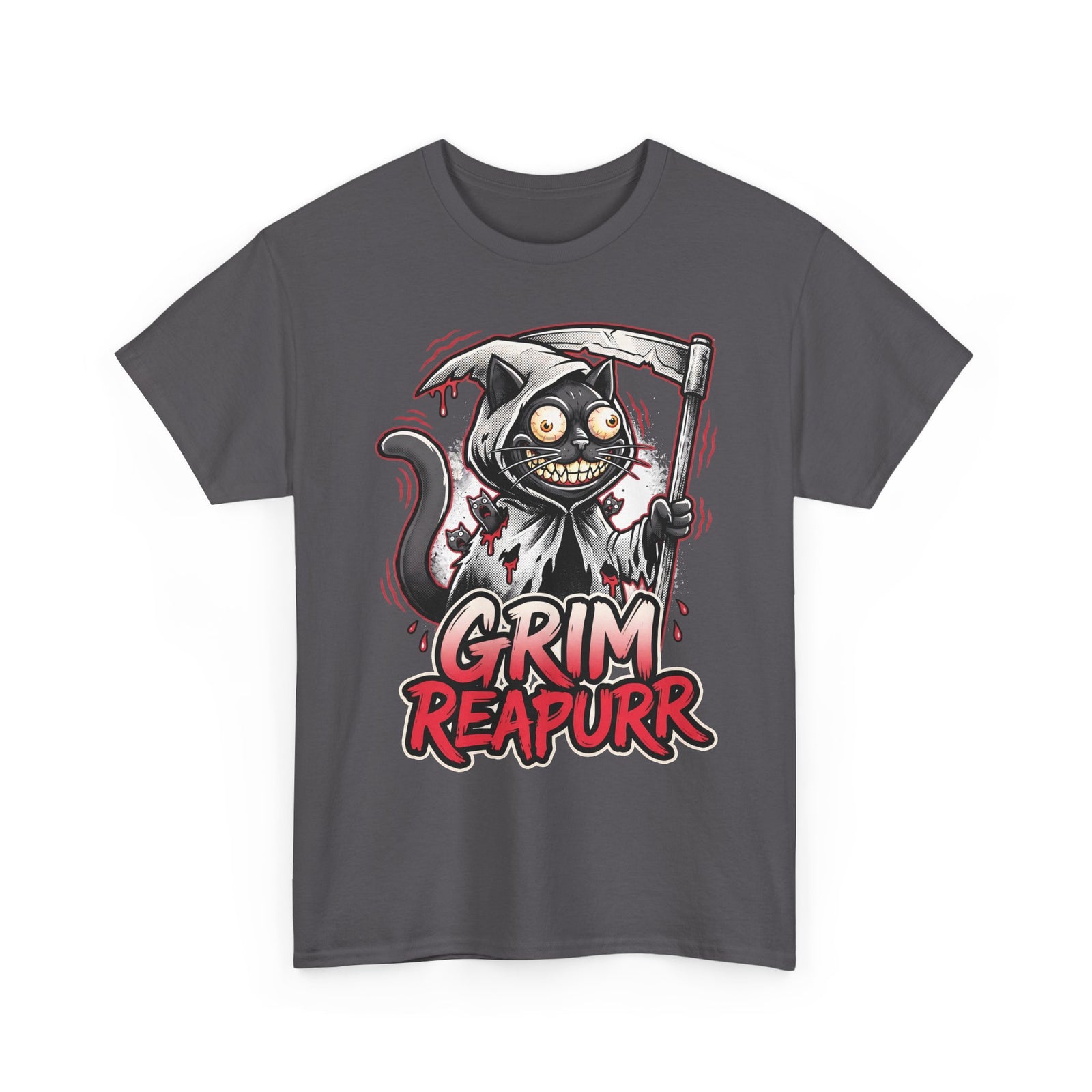Grim Reapurr Black Cat Scythe Shirt — Funny Gothic Reaper T-Shirt