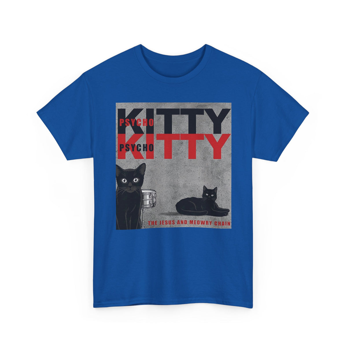 Kitty Tee Retro Black Cat Graphic T‑Shirt
