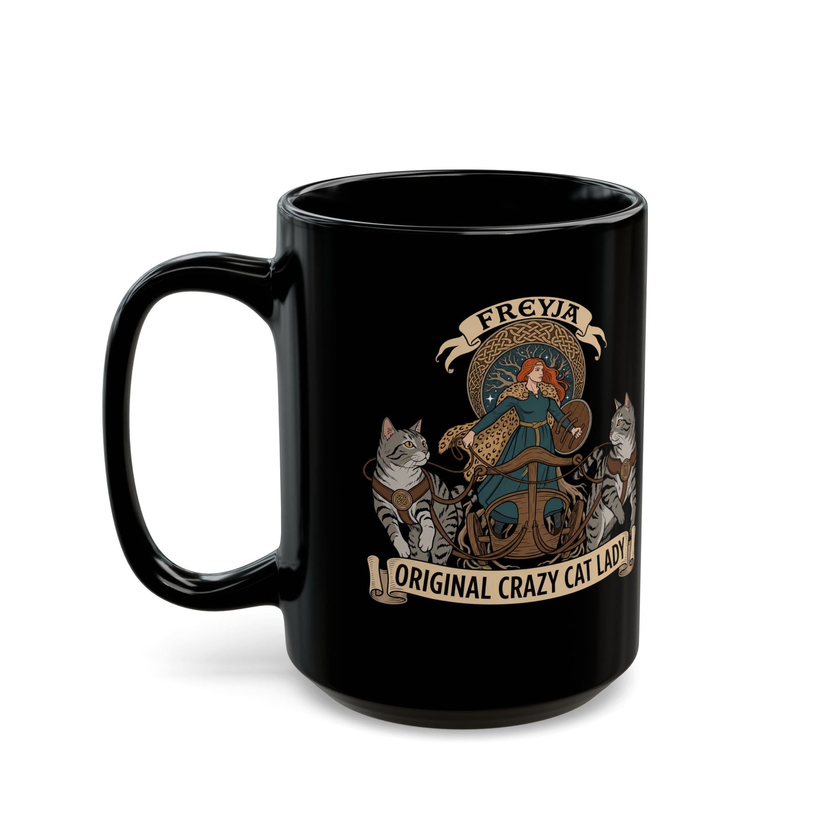 Original Crazy Cat Lady Black Mug