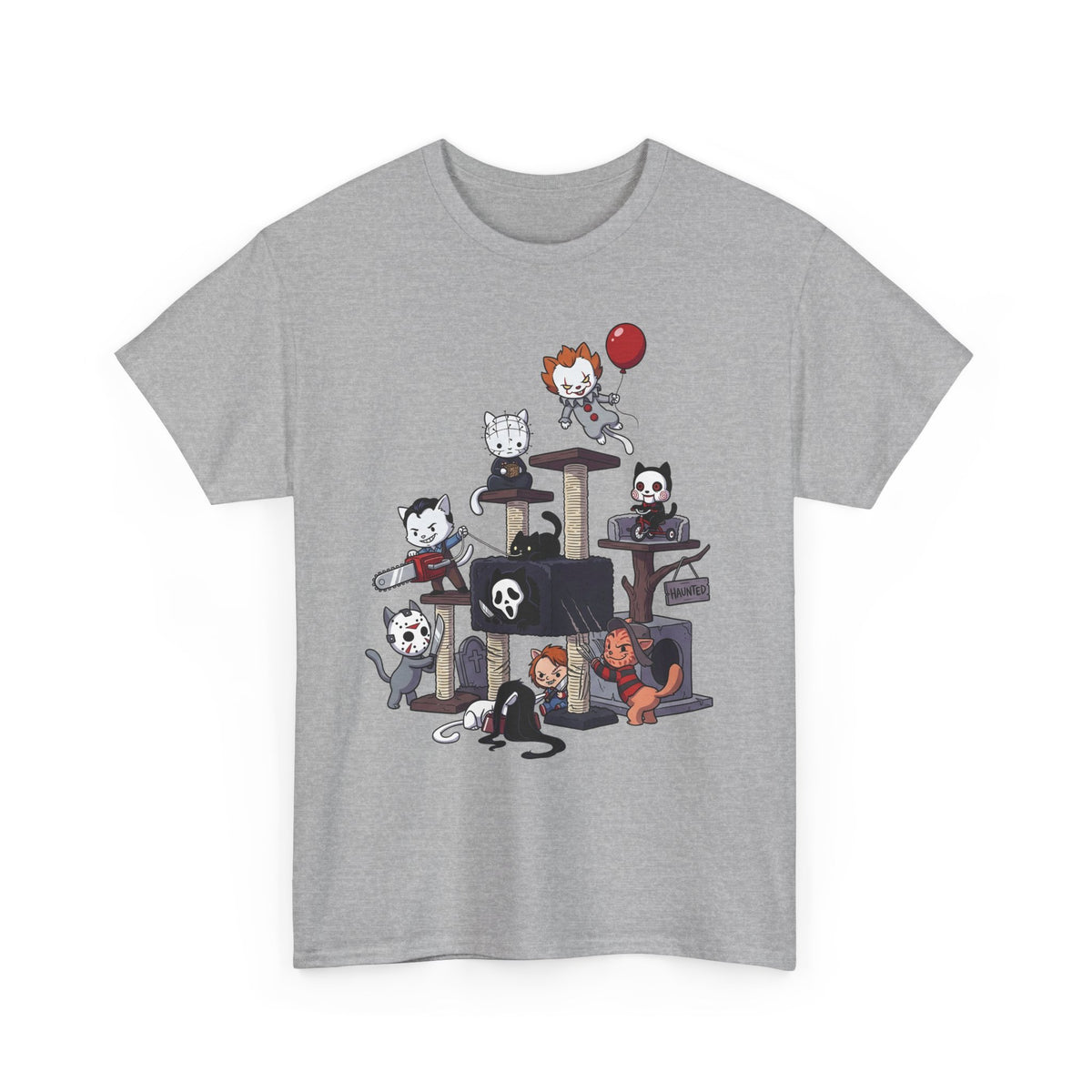 Horror Movie Cats T‑Shirt — Cute Creepy Kitty Playground