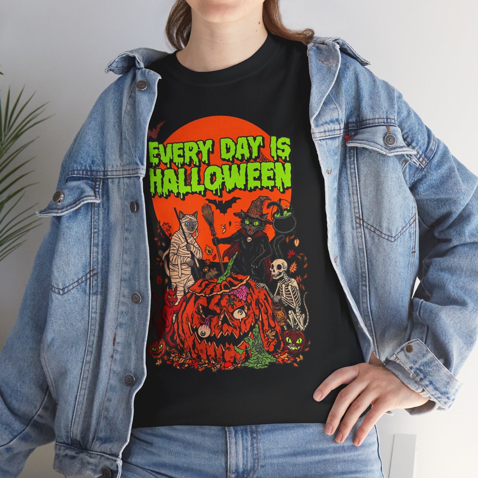 Every Day Is Halloween Cats T-Shirt — Spooky Monster Felines Tee