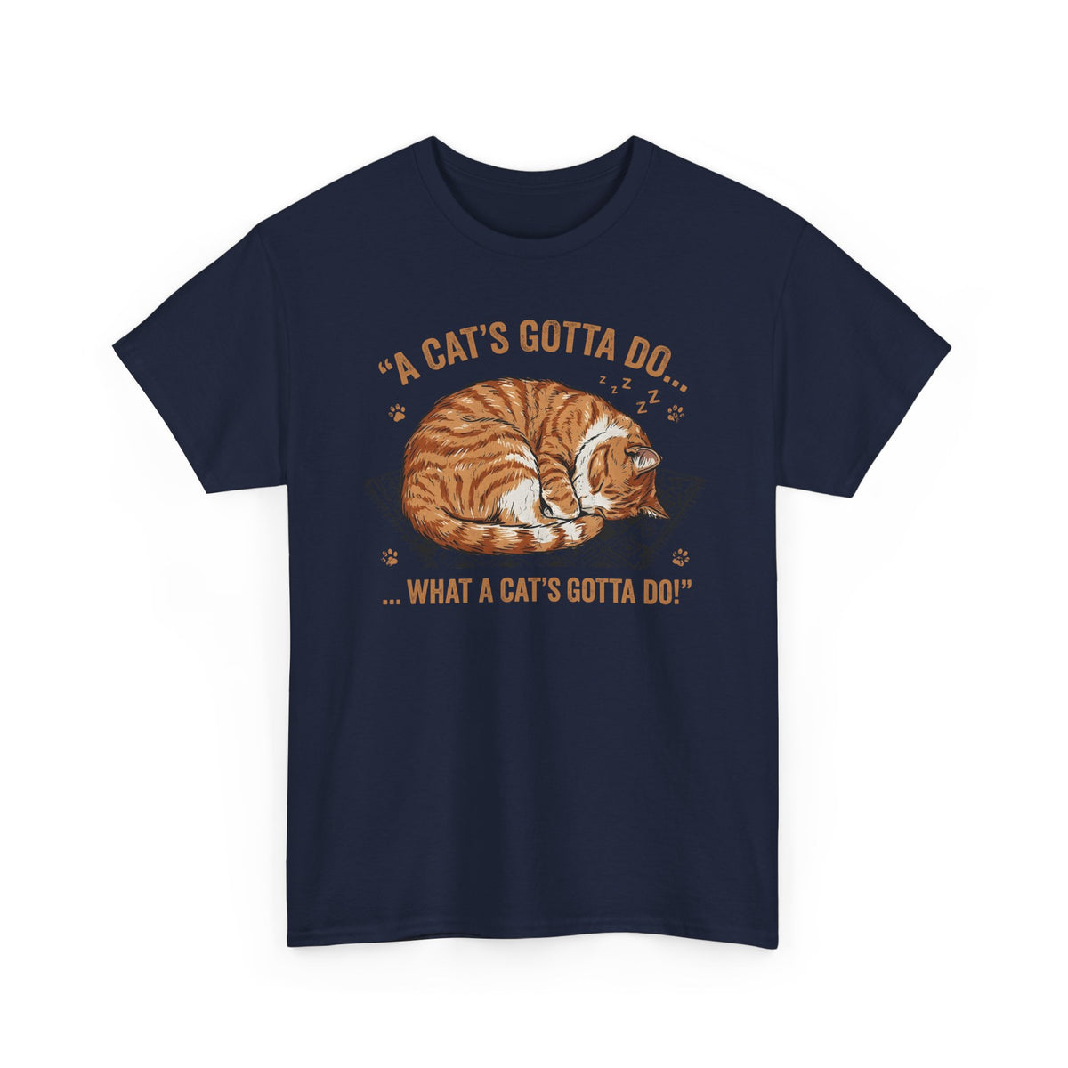 Cat Lover T-Shirt — Sleeping Cat Graphic Tee
