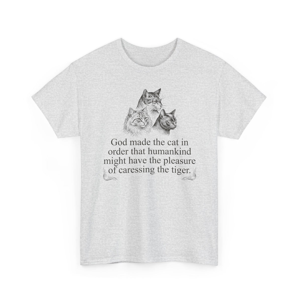 Vintage Sketch Cats with "God made the cat... Shirt