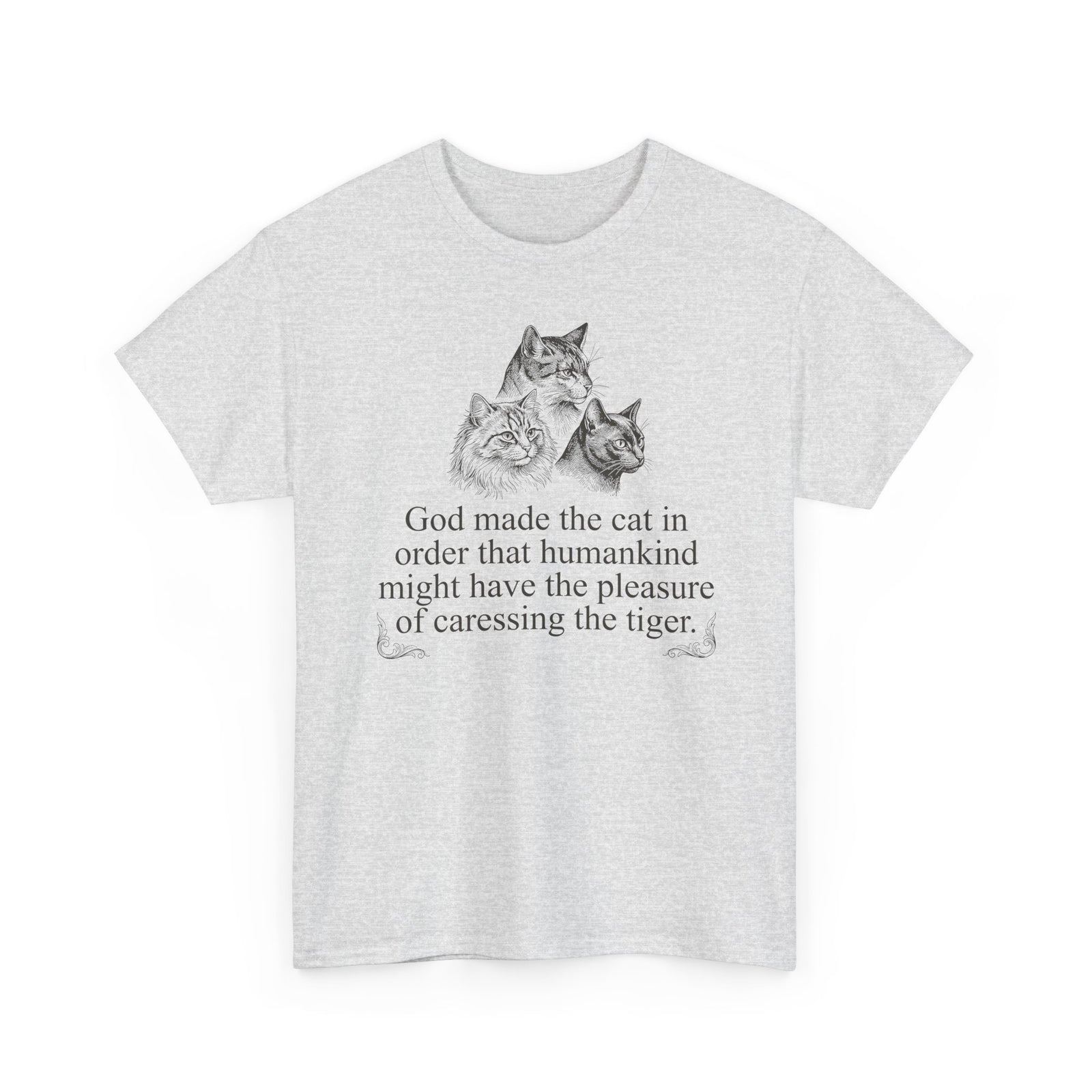 Vintage Sketch Cats with "God made the cat... Shirt
