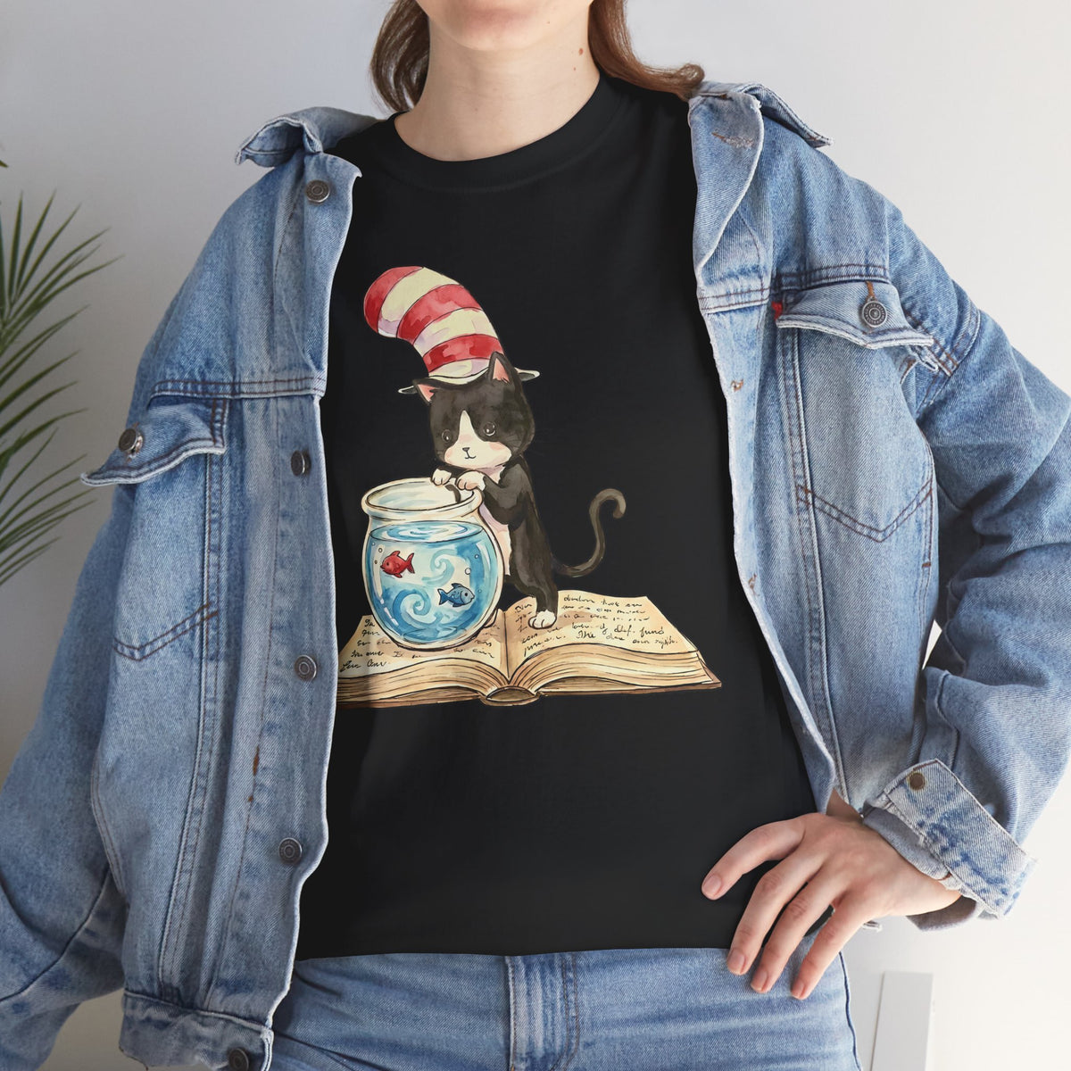 Tuxedo Cat 'Red Fish Blue Fish' T-Shirt