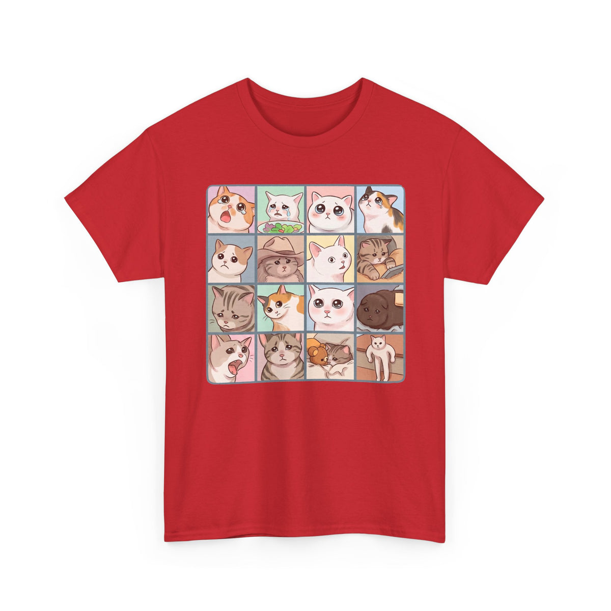 Cat Reactions Tee Funny Cat Memes T-Shirt