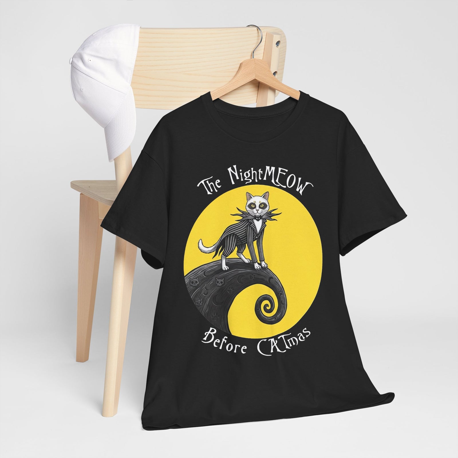The NightMEOW Before Christmas T‑Shirt Halloween x Christmas Cat Tee