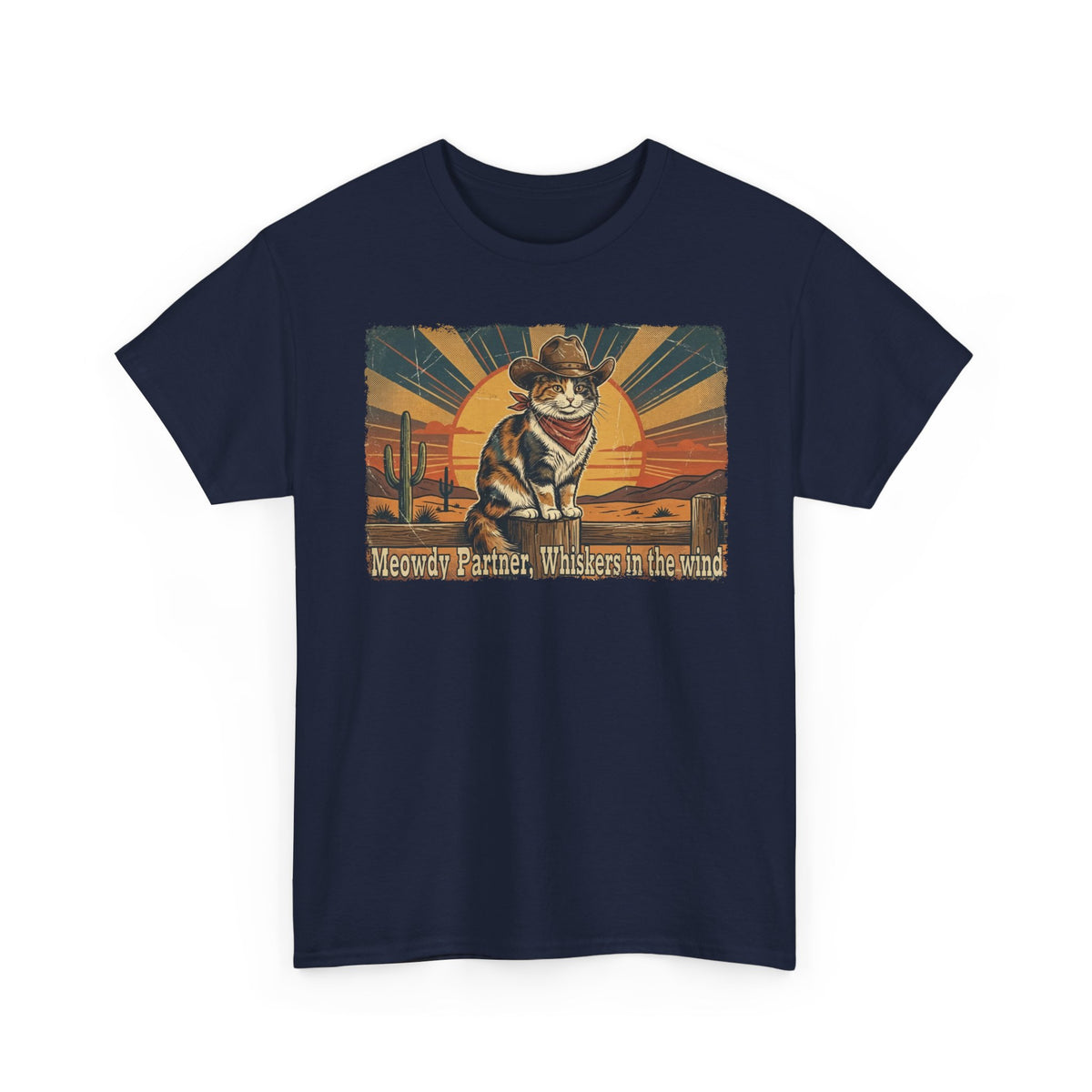 Meowdy Partner T-Shirt — Cute Cat Cowboy Graphic Tee