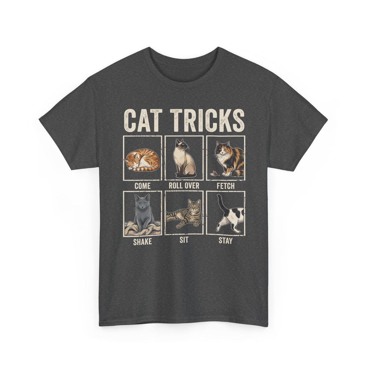 Funny Cat Tricks T-Shirt — Cute Cat Humor Tee