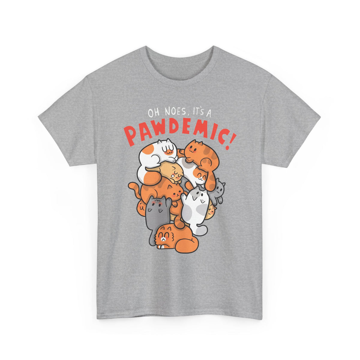 Pawdemic Cat T-Shirt – Cute Cat Pile Graphic Tee