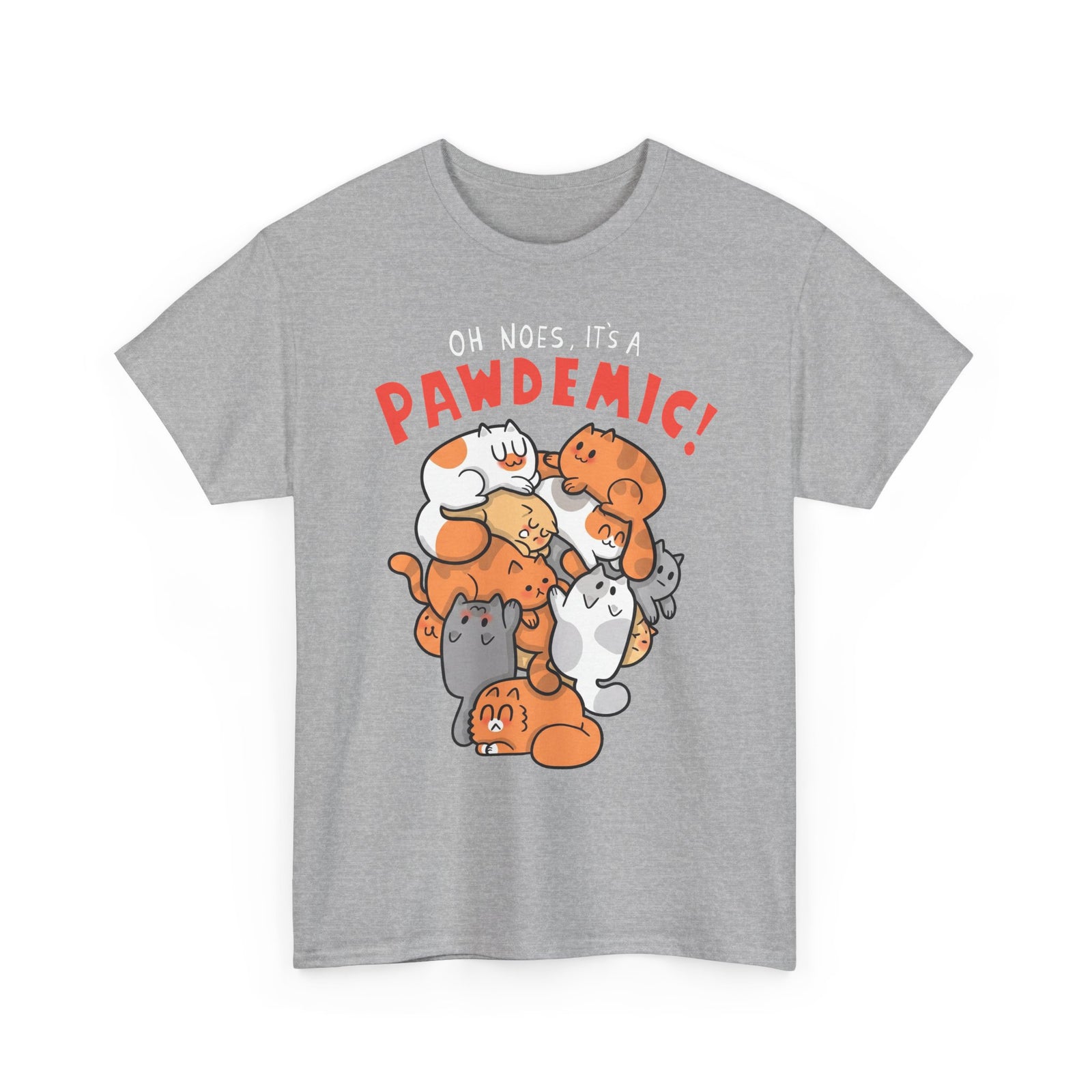 Pawdemic Cat T-Shirt – Cute Cat Pile Graphic Tee