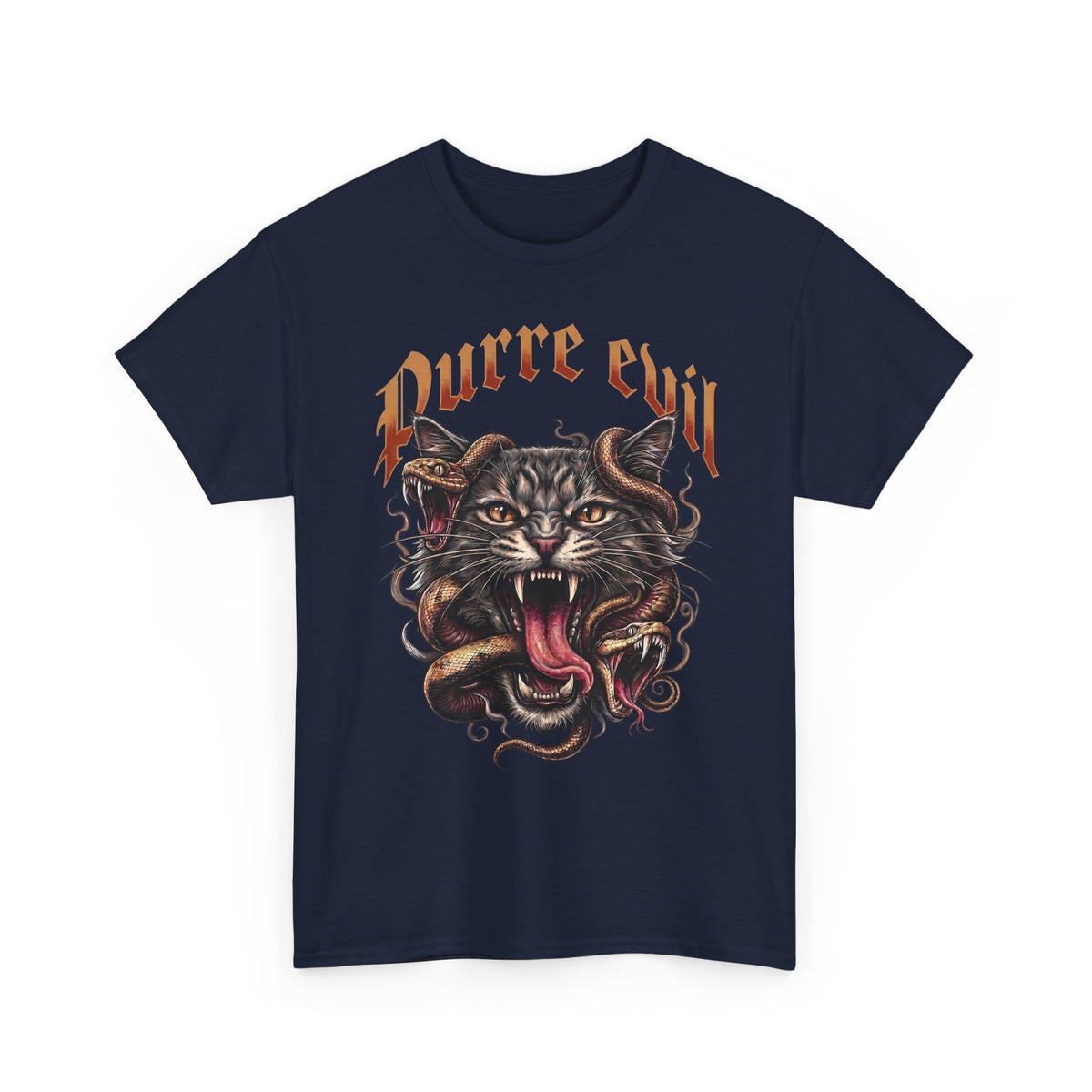 Purre Evil T-Shirt — Funny Heavy Metal Cat Snake Gothic Tee