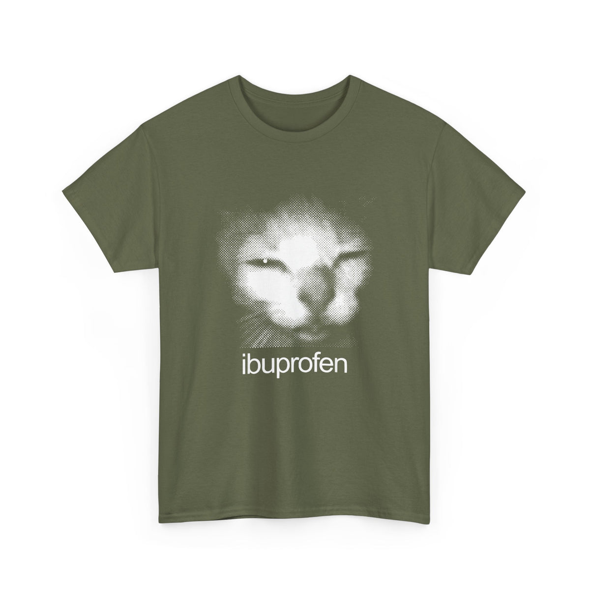 Funny Cat Meme Ibuprofen T-Shirt Humorous Pain Relief Graphic Tee