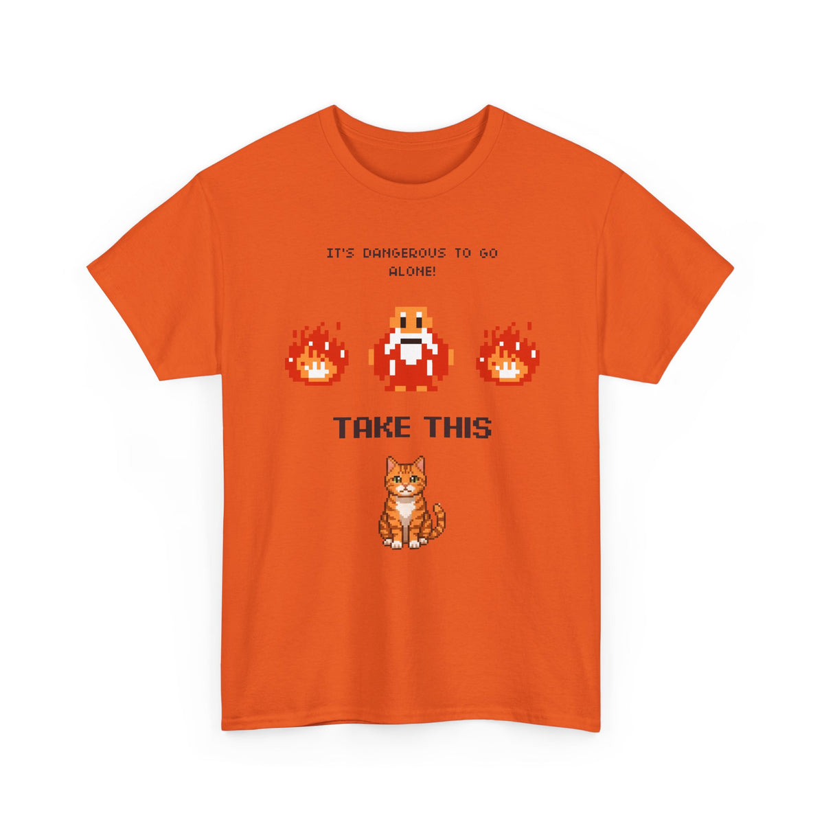 Retro Gamer Cat Shirt, It's Dangerous to Go Alone Take This Cat Tee