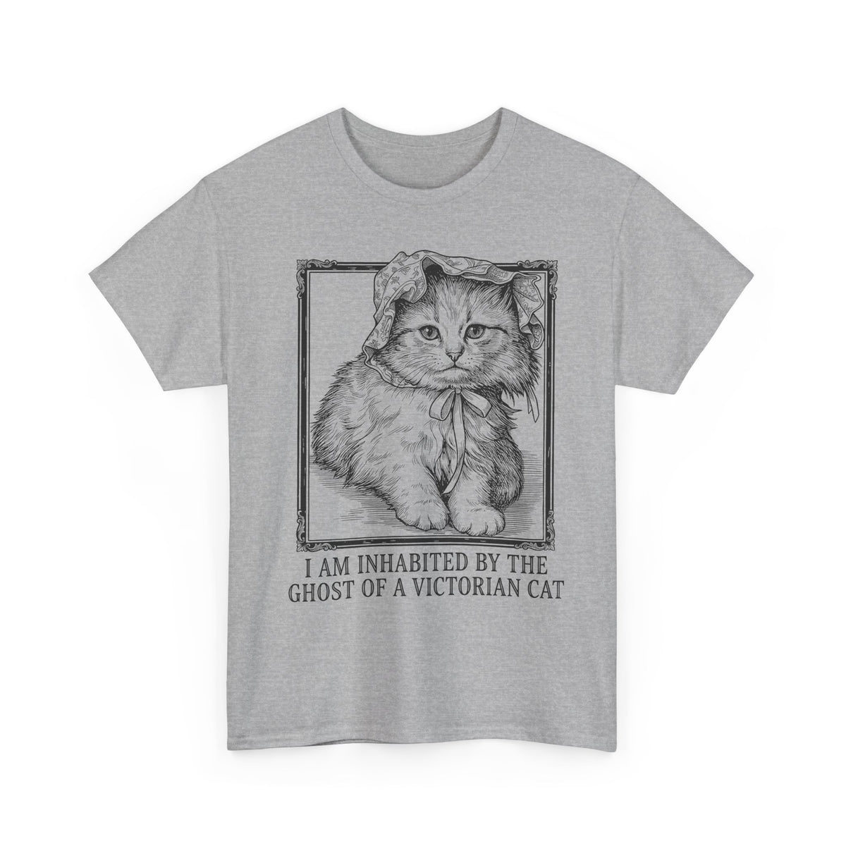 Victorian Cat Tee — “I Am Inhabited by the Ghost of a Victorian Cat” Graphic Shirt