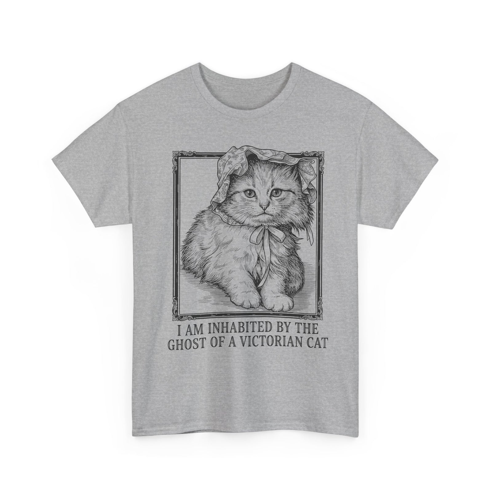 Victorian Cat Tee — “I Am Inhabited by the Ghost of a Victorian Cat” Graphic Shirt