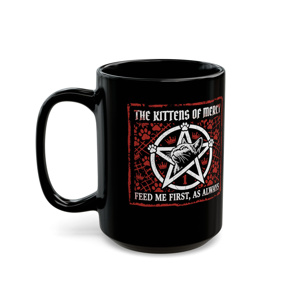 Kittens of Mercy Black Mug Cute Kitten Rescue Mug