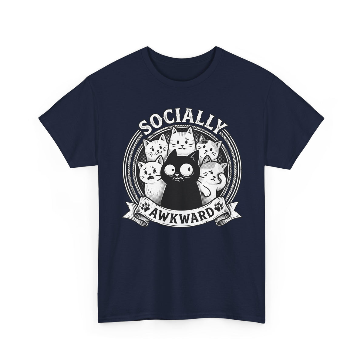Socially Awkward Black Cat T-Shirt