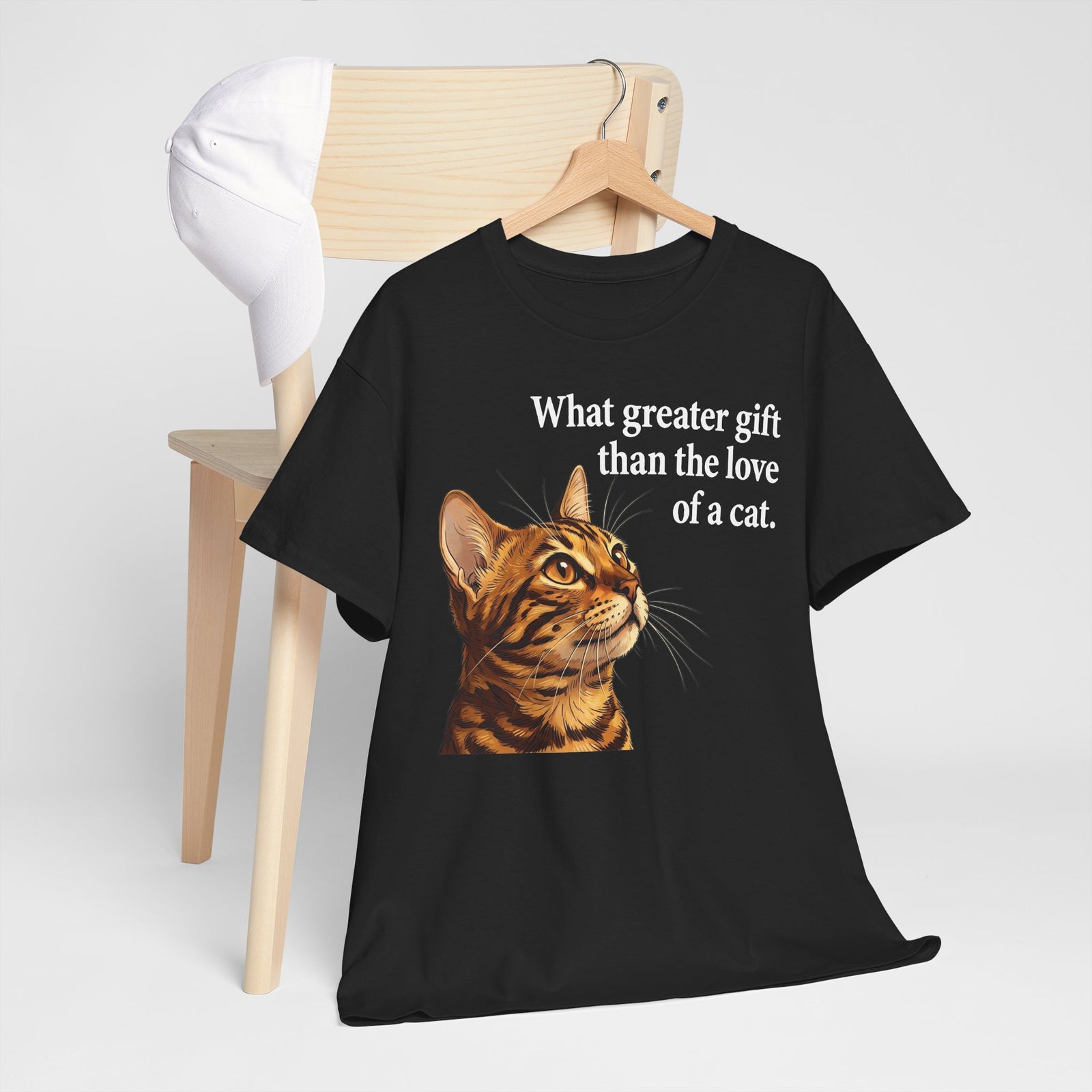 Cat Lover T‑Shirt – "What Greater Gift Than the Love of a Cat" Graphic Tee