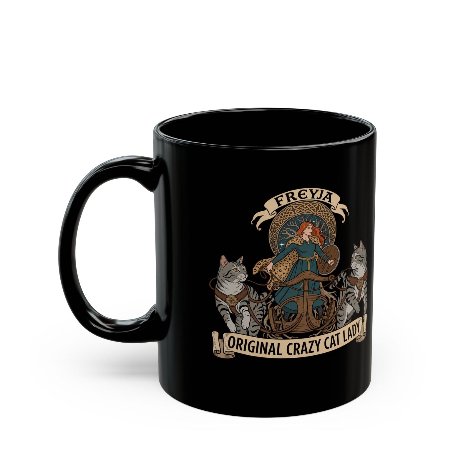 Original Crazy Cat Lady Black Mug