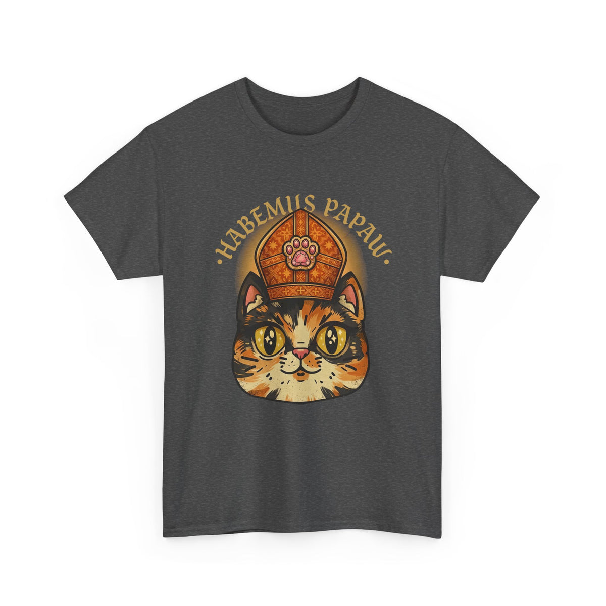 Funny 'Habemus Papaw' Catholic Kitten T-Shirt — Pope Cat Graphic Tee