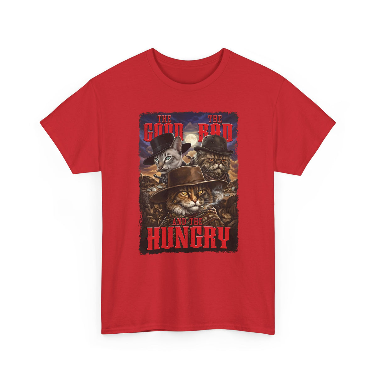 The Good The Bad The Hungry — Cat Parody T-Shirt