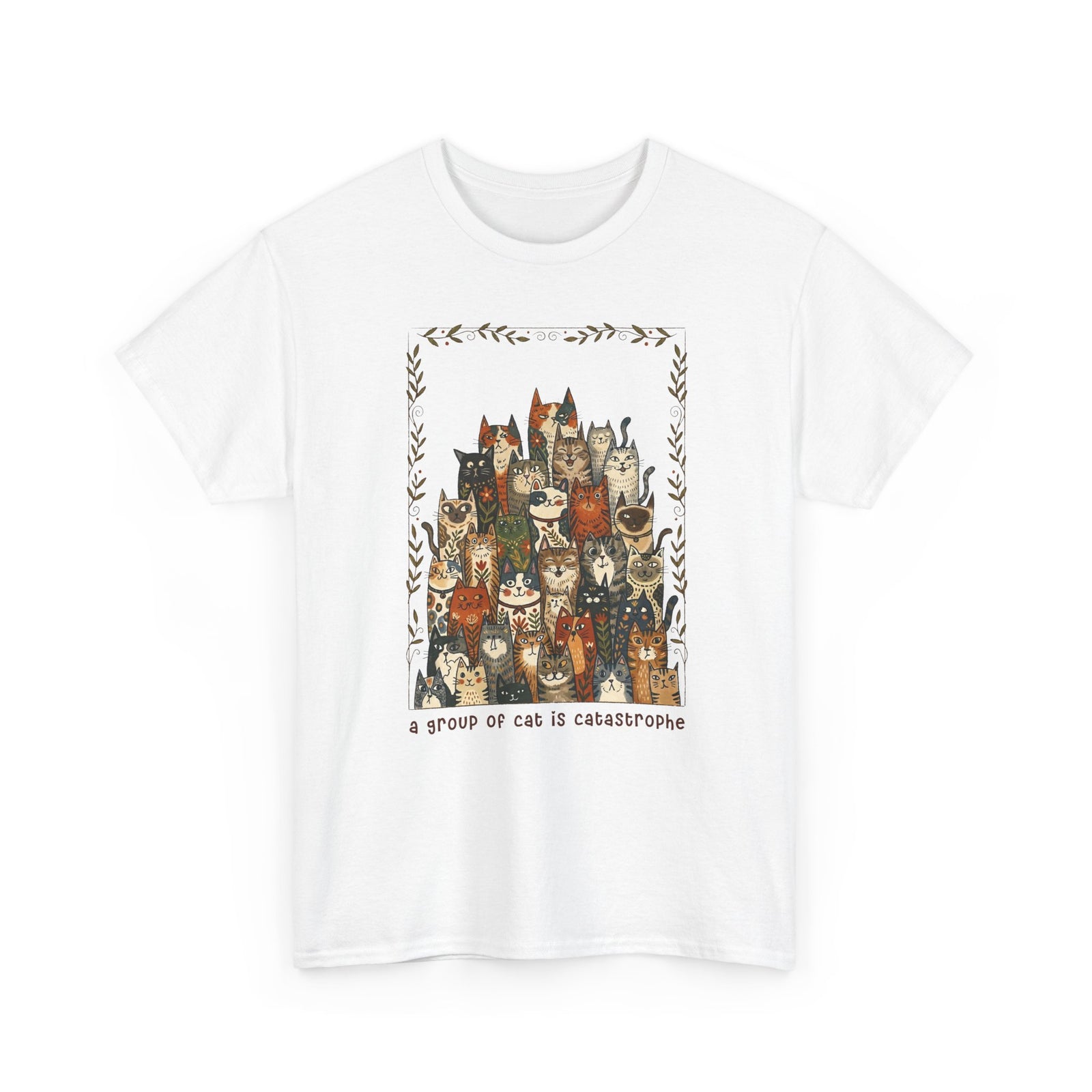 'A Group of Cats Is Catastrophe' T-Shirt — Funny Cat Lover Tee