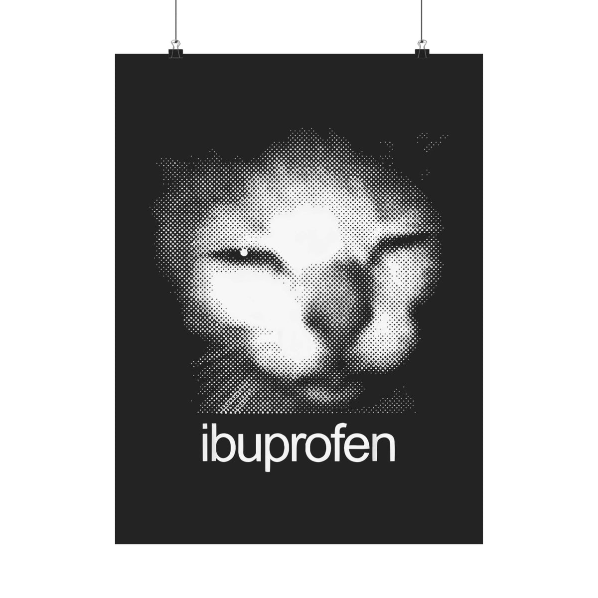 Funny Cat Meme Ibuprofen Poster Humorous Pain Relief Graphic Poster