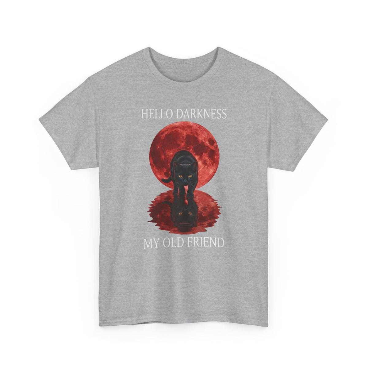 Hello Darkness My Old Friend Black Cat T-Shirt